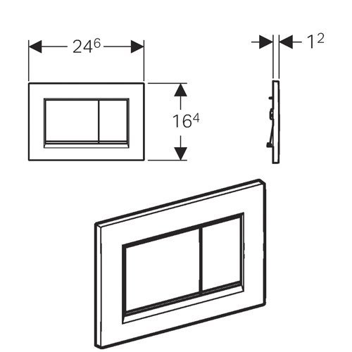 Клавиша смыва Geberit Sigma 30 115.883.KH.1