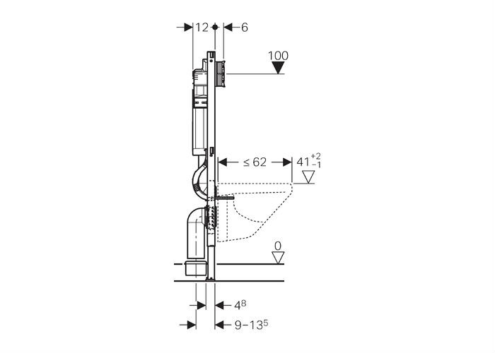 Инсталляция для унитаза Geberit Duofix 111.300.00.5