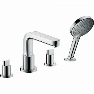 Смеситель на край ванны hansgrohe Metris S 31443000 на 4 отверстия, хром