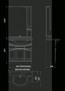 Раковина для мебели Aquanet Европа TM 65 00142036