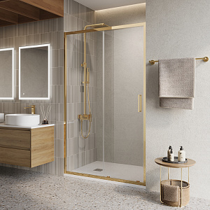 Душевая дверь BelBagno Luce LUCE-BF-1-120-C-ORO золото