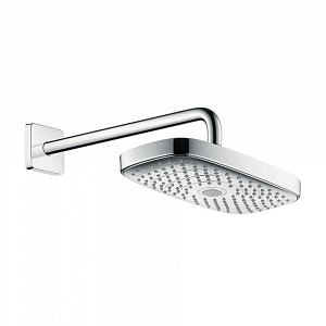 Верхний душ hansgrohe Raindance Select E 300 2jet EcoSmart 26609000 9 л/мин с держателем хром