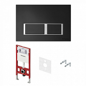 Инсталляция для унитаза Tece TECEspring S955202 (K955202) c панелью смыва черная
