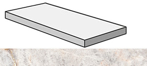 Угловая ступень SENSI GEMS ANG.TOP DX CRYSTAL RET правая (PF60005707) 32x120x4.5x2 от ABK Ceramiche