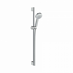 Душевой набор hansgrohe Crometta 100 1jet 26658400 со штангой 90 см 26658400 белый/хром