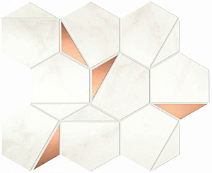 Мозаика Marvel Shine Calacatta Delicato Gold Hex Shiny (A4WT) 25.1x29 от Atlas Concorde