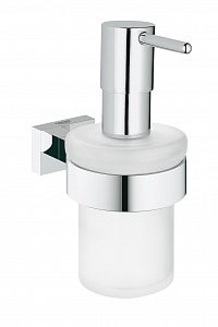 Дозатор жидкого мыла с держателем Grohe Essentials Cube 40756001