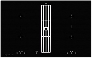 Индукционная варочная панель с вытяжкой Kuppersbusch KMI 8500.0 SR Silver Chrome