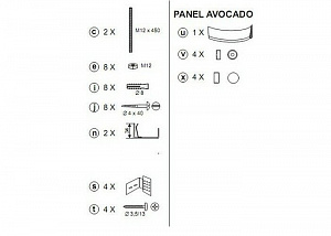 Крепление панели Ravak AVOCADO B28000000N