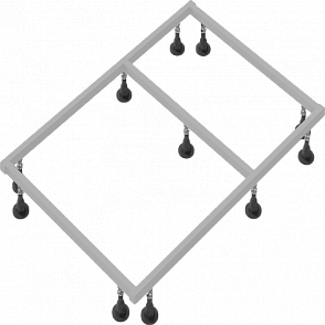 Каркас с ножками для поддона Jacob Delafon Tolbiac 120х80 E6D345RU-NF серый