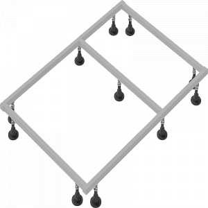 Каркас с ножками для поддона Jacob Delafon Tolbiac 120х80 E6D345RU-NF серый