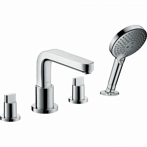 Смеситель на край ванны hansgrohe Metris S 31443000 на 4 отверстия, хром