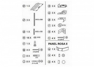 Крепление панели Ravak ROSA универсальна...