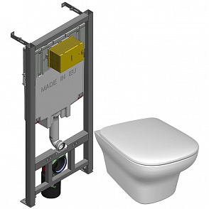 Комплект унитаза с инсталляцией Jacob Delafon Vox E21772RU-00 с сиденьем