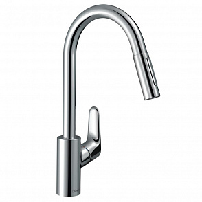 Смеситель для кухни hansgrohe Focus M41, 240 Eco, 2jet, sBox 73895000 с вытяжным душем