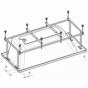 Монтажный набор для ванны Roca Easy 150x...