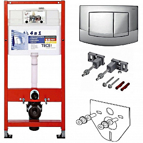 Инсталляция для унитаза Tece 4 в 1 9400405 в комплекте с клавишей