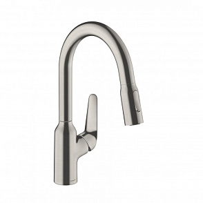 Смеситель для кухни hansgrohe Focus M42 71801800 с вытяжным душем, сталь