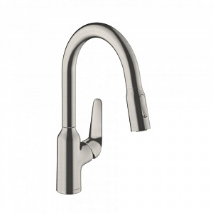 Смеситель для кухни hansgrohe Focus M42 71801800 с вытяжным душем, сталь