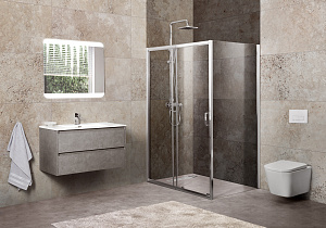 Душевой уголок BelBagno Unique UNIQUE-AH-1-120/135-80-C-Cr