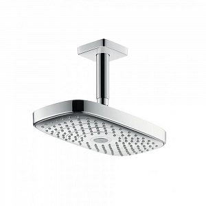 Верхний душ hansgrohe Raindance Select E 300 2jet EcoSmart 26608400 9 л/мин с потолочным подсоединением белый/хром