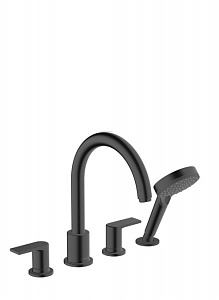 Смеситель на край ванны hansgrohe Vernis Blend 71456670, на 4 отверстия, матовый черный