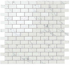 Мозаика керамогранит Marvel Stone Carrara P. Mosaico Lapp. Burattato (AS34) 29.8x29.8 от Atlas Concorde