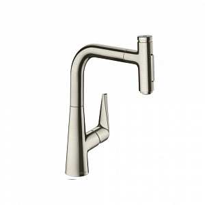 Смеситель для кухни hansgrohe Talis Select M51 72824800 с вытяжным душем, сталь