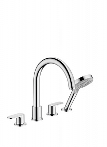 Смеситель на край ванны hansgrohe Vernis Blend 71456000, на 4 отверстия, хром