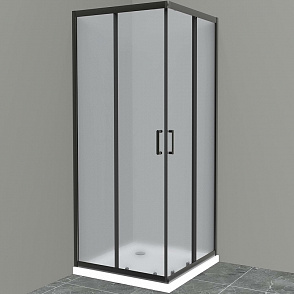 Душевой уголок BelBagno Uno 90x90 UNO-195-A-2-90-P-NERO черный матовый