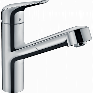 Смеситель для кухни hansgrohe Focus M42, 150, 1jet, sBox, 71829000 с вытяжным изливом, хром