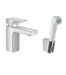 Смеситель для раковины hansgrohe Vernis Shape 71216000, с гигиеническим душем, хром