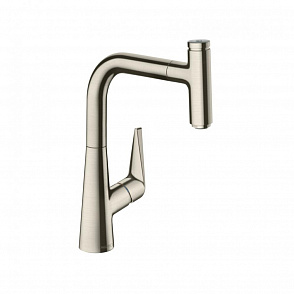 Смеситель для кухни hansgrohe Talis Select M51 73852800 с вытяжным изливом, сталь