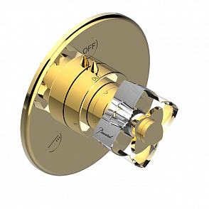 Переключатель для душа THG Ptale de cristal clair U6A.F01.48M2SB золото