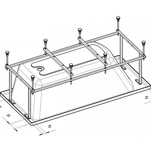 Монтажный комплект Roca Hall 170x75 (ZRU...