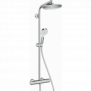 Душевая стойка hansgrohe Crometta S 240 1jet Showerpipe EcoSmart 27268000 с термостатом