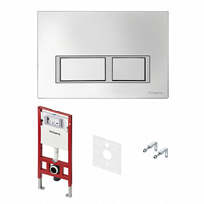 Инсталляция для унитаза Tece TECEspring S955201 (K955201) c панелью смыва хром