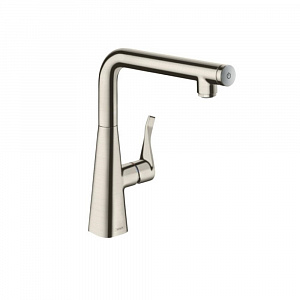 Смеситель для кухонной мойки hansgrohe Metris Select 14847800 сталь