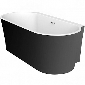 Акриловая ванна BelBagno 170x80 BB409-1700-800-W/NM черно-белая