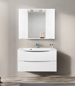 Зеркальный шкаф с подсветкой BelBagno MARINO-SPC-1200/750-2A-BL-P