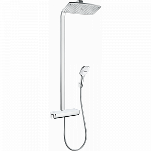 Душевая стойка с термостатом hansgrohe Raindance E Showerpipe 360 1jet EcoSmart 27286400 белый/хром