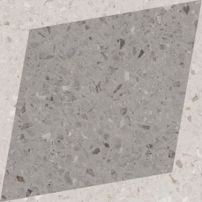 Керамогранит DROPS NATURAL RHOMBUS DECOR GREY (108805) 18.5x18.5 от WOW