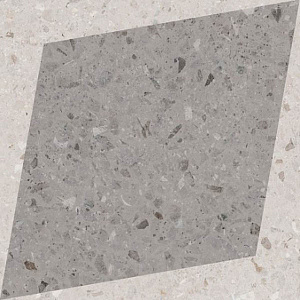 Керамогранит DROPS NATURAL RHOMBUS DECOR GREY (108805) 18.5x18.5 от WOW