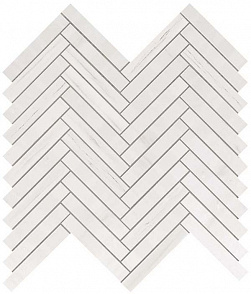 Мозаика настенная Marvel Stone Bianco Dolomite Herringbone Wall (9SHD) 30.5x30 от Atlas Concorde