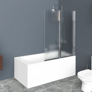 Шторка для ванны BelBagno Uno UNO-V-2-100/150-P-Cr-R