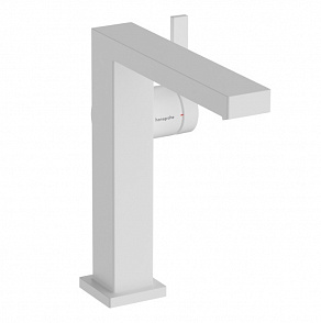 Смеситель для раковины hansgrohe Tecturis E 73040700 с донным клапаном, белый матовый