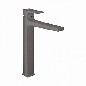 Смеситель для раковины hansgrohe Metropol 260 32512340 со сливным клапаном Push-Open, шлифованный черный хром