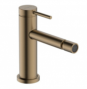 Смеситель для биде hansgrohe Tecturis S 73201140 со сливным гарнитуром, шлифованная бронза