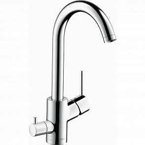 Смеситель для кухни hansgrohe Talis M52, 270, 1jet 14875000 с запорным вентилем, хром