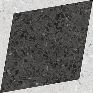 Керамогранит DROPS NATURAL RHOMBUS DECOR GRAPHITE (108807) 18.5x18.5 от WOW